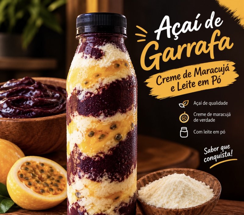 Açaí com maracujá 500ml